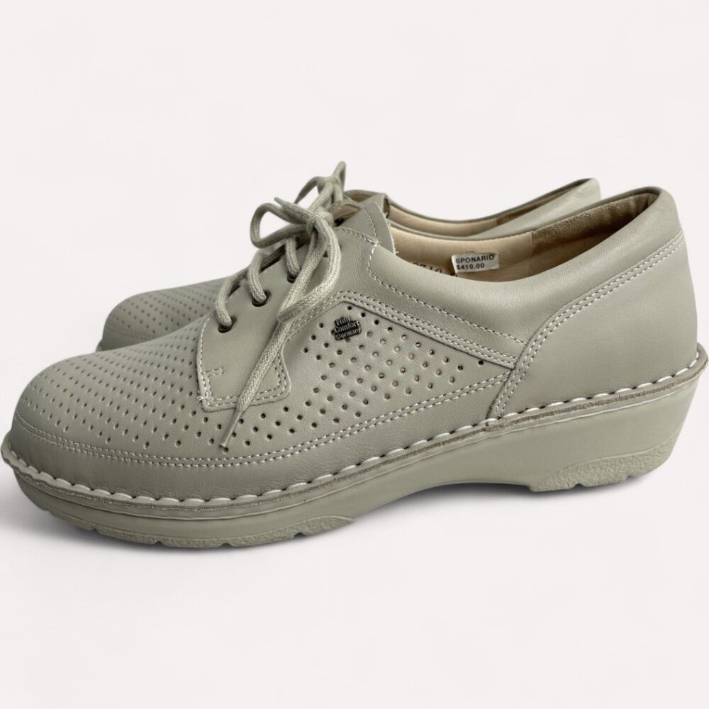 Finn Comfort Shoes $400 Sponarid German Leather Women's 9 Beige Never Worn - Picture 8 of 14